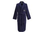 Bademantel LACOSTE "LRENE" Gr. XL, marine, XL, Baumwolle, Hausmäntel, Bademantel, mit Logostickerei Lacoste Krokodil