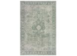 Flair Rugs , Grün , Textil , Vintage , rechteckig , 155x230 cm , Reach, AZO-frei , für Fußbodenheizung geeignet, pflegeleicht , Teppiche & Böden, Teppiche, Webteppiche, Vintage Teppiche