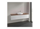 Villeroy und Boch Antao Waschtisch-Unterschrank K25112GF 160x36x50cm, Waschbeckenplattenfarbe warm walnut, glossy white lacquer