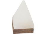 WAGNER LIFE DESIGN Salzkristall-Tischlampe "USB-Pyramide", weiß, Ø 7cm H: 11cm, 1 Stk., Leuchten, Handgefertigt aus Salzkristall - jeder Stein ein Unikat, H: ca.11 cm