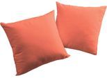 Dekokissen ADAM "Uni Light Collection", orange (orange, unifarben), B:50cm L:50cm, Obermaterial: 100% Baumwolle, Dekokissen_Sitzkissen_Kissenhüllen, im Uni Design