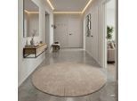 Teppich SEHRAZAT "Moda 1100, auch als Läufer", beige, H:11mm Ø:200cm, Polyester, Polypropylen, Teppiche, Teppich, Kurzflor, grafisches Hoch Tief Muster, Wohnzimmer