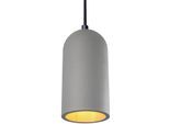 PACO HOME Pendelleuchte "ALTONA", blau (betongrau), 1, Ø 10cm, Leuchten, LED, E27, Lampe Für Wohnzimmer Esszimmer Küche, Höhenverstellbar, Pendelleuchte
