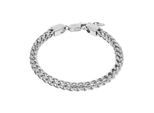 Armband TOM TAILOR "Schmuck Geschenk Edelstahl Fuchsschwanzkettenglieder", silber (edelstahlfarben), Armbänder, Herren, 22cm, Edelstahl, Armband