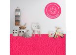 Teppichboden ANDIAMO "Sina, Velours, Gesamthöhe 6 mm, Luxusklasse LC1", pink, B:400cm L:500cm, Kunstfaser, Teppiche, Uni Farben, Breite 400 cm, strapazierfähig, pflegeleicht, Wohnzimmer