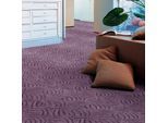 Teppichboden ANDIAMO "Amberg, Strukturschlinge, Gesamthöhe 9 mm, Luxusklasse LC1", lila (aubergine), B:500cm L:400cm, Kunstfaser, Teppiche, Breite 200, 300, 400 oder 500 cm, Hoch-Tief Effekt, strapazierfähig