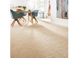 Teppichboden ANDIAMO "Softness, Velours, Gesamthöhe 17 mm, Luxusklasse LC5", beige, B:400cm L:600cm, Kunstfaser, Teppiche, Uni Farben, Breite 400 cm, besonders weich, Wohnzimmer, Schlafzimmer