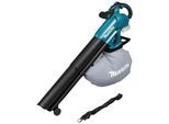 Akku-Laubbläser MAKITA "2 in 1 Akku-Laubsauger inkl. Häckselfunktion »DUB187Z«", blau (türkis), H:41,6cm L:116,8cm, Laubsauger, ohne Akku und Ladegerät, 18V, 64 m/s, 366 m3 /h