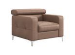 Livetastic , Cappuccino , Leder , Echtleder , Rindleder , 99x78-92x106 cm , Made in EU ,