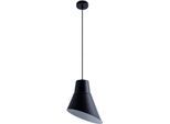 PACO HOME Pendelleuchte "BODO", schwarz, 1, Leuchten, Hängelampe Esszimmer Esstischlampe Industrial Textilkabel Kürzbar, Pendelleuchte