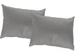 Dekokissen ADAM "Uni Light Collection", grau (dunkelgrau, unifarben), B:60cm L:40cm, Obermaterial: 100% Baumwolle, Dekokissen_Sitzkissen_Kissenhüllen, im Uni Design