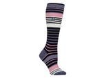 Damen Ultra leichte dünne thermische Winterski-Socken mit Streifen
