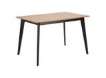Mid.you , Schwarz, Eichefarben , Holzwerkstoff , rechteckig , 80x76x120 cm , Esszimmer, Esszimmertische, Esstische, Holztische, Esstische Holz