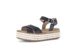 Plateausandaletten GABOR "Plateau Sandale", Damen, Gr. 38, schwarz, Schuhe