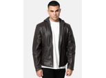 Tazzio Herren Lederjacke Biker-Look