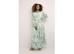 Kleid A-shape white green