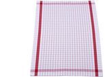 Geschirrtuch ROSS "Exclusiv", rot, B:50cm L:70cm, 50% Baumwolle, 50% Leinen, Geschirrtücher, Geschirrtuch, Karofond, 50% Baumwolle, 50% Leinen, 50x70 cm