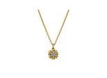 Lyomi Anhänger 585/- GG/WG Sonnenblume 7 synth. Diam. 0,14ct.