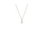 Lyomi Anhänger mit Kette 585/- Gelbgold synth. Diam. 0,10ct. Perle
