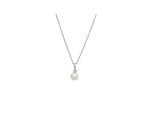 Lyomi Anhänger mit Kette 585/- Weißgold synth. Diam. 0,07ct. Perle