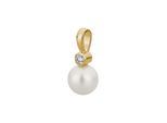 Lyomi Anhänger 585/- Gelbgold Perle 1 synth. Diam. 0,07ct.