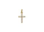 Lyomi Anhänger 585/- Gelbgold Kreuz 11 synth. Diam. 0,14ct.