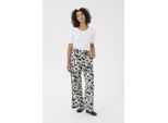 Casual Hose Regular fit Black/Turtledove Flower Print black