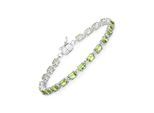 Vira Jewels Armband 925-Sterling Silber rhodiniert Peridot oval
