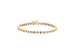 Vira Jewels Armband 925-Sterling Silber vergoldet Glänzend Rhodolith