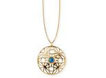 cai Anhänger mit Kette 925/- Sterling Silber vergoldet Topas 70cm