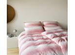 Bettwäsche ELEGANTE "Layer", wassermelone, B/L: 155cm x 220cm, 1 Stk., 1 Stk., Halbleinen, B/L: 80cm x 80cm, 2, Halbleinen, Obermaterial: 50% Baumwolle, 50% Leinen, Bettwäsche, Bettwäsche, angenehmes Hautgefühl