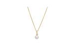 Lyomi Anhänger mit Kette 585/- Gelbgold synth. Diam. 0,07ct. Perle