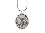 cai Anhänger mit Kette 925/- Silber satiniert oxidiert Champion Wappen