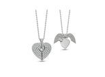 Dkeniz Halskette 925 Sterling Silber Herz-Kette