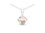 Vira Jewels Anhänger mit Kette 925-Sterling Silber rhodiniert glänzend Quartz weiß