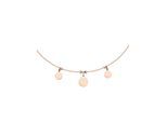 Dkeniz Anhänger mit Kette 925/- Sterling Silber rosévergoldet runde Plättchenkette