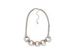 Steuer Modeschmuck Kette Metall Matt Glanz vergoldet rot