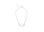 Steuer Modeschmuck Collier 49cm Formen Geometrie Struktur