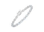 Vira Jewels Armband 925-Sterling Silber rhodiniert Blautopas rund