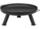 Feuerschale TEPRO "Reno", schwarz, B:93cm H:35cm L:80cm, Edelstahl, Stahl, Feuerkörbe, BxLxH: 93x80x35 cm