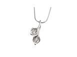 Goldmaid Anhänger mit Kette 925 Sterling Silber Gebürstet Zirkonia weiß