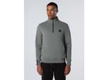 North Sails Sweatshirt Piqué Scuba Stoff mit halbem Reißverschluss