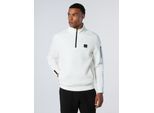 North Sails Sweatshirt Piqué Scuba Stoff mit halbem Reißverschluss