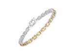 Vira Jewels Armband 925-Sterling Silber rhodiniert Citrin oval