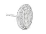 Paar Ohrstecker TOM TAILOR "Schmuck Geschenk Edelstahl Kreis rund", edelstahlfarben, kristallweiß, kristallweiß, Ohrringe, Damen, Edelstahl, mit Glassteine