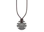 cai Anhänger mit Kette 925/- Sterling Silber oxidiert Münze