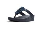 Fitflop Fino Zehensteg Polyurethan Damen Sandalen in Mitternachtsblau