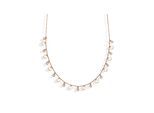 Dkeniz Anhänger mit Kette 925/- Sterling Silber rosévergoldet Fundament Silberkette