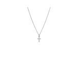 Lyomi Anhänger 585/- Weißgold Kreuz 11 synth. Diam. 0,09ct.