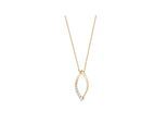Fascination by Ellen K. Anhänger mit Kette 375/- Gelbgold bicolor Zirkonia
